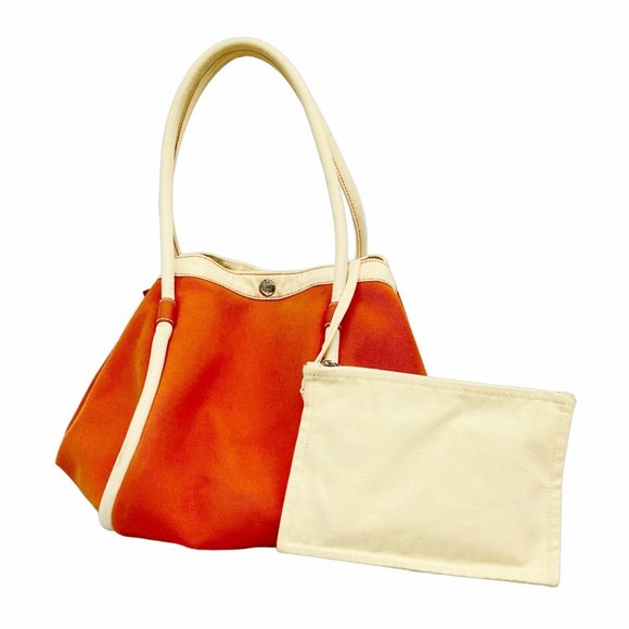 Hermes Sac Baga GM Canvas Handbag Orange Women's - Picture 1 of 14